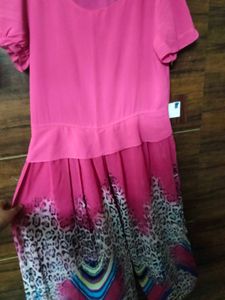 Vibrant Pink Printed Dress