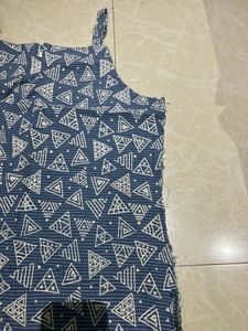 Blue Geometric Print Cami Top