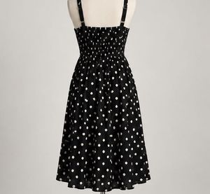 Chic Polka Dot Black Dress Y2k