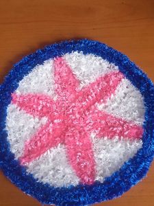 beautiful woolen Rangoli mat
