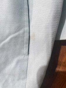 Light Blue Double-Breasted Trench Coat