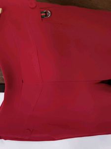 Red Cropped Trousers