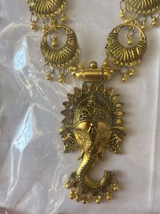 Ganesha Pendant Necklace &amp; Earrings Set