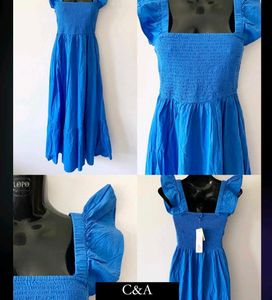Electric Blue Cotton summer dress