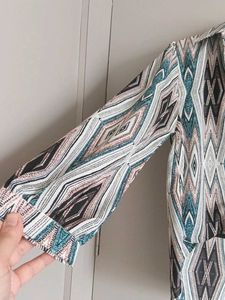Geometric Print Blouse Fresh Ps Stock clearnece