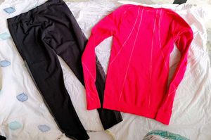 Pink Long Sleeve gym wear