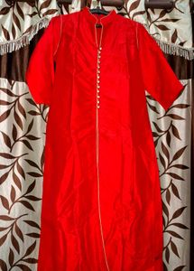 Elegant Silk Red Kurta