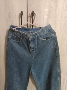 Imported Blue Cropped Denim Jeans