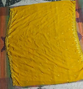 Embellished Mustard Yellow dupatta
