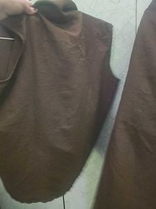brown co ord set with collar