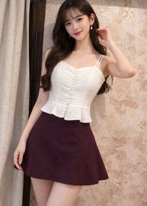 FOREVER 21 Stylish Maroon Top + Skirt