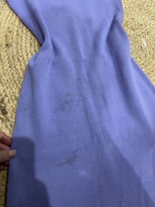 Sleek Lavender Square Neck Mini Dress