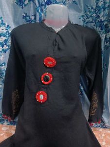 👗 Black  with Paisley Print