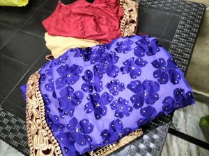 Embroidered Blue Lehenga Choli