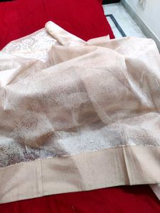 Elegant Paisley self Print Organza Saree ✨