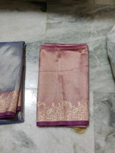 Elegant Rose Gold Saree