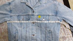 Light Wash Denim Jacket with Smiley