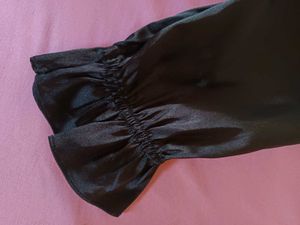 Elegant Black Satin Blouse