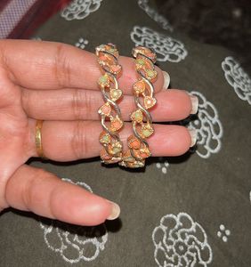 Charming Heart Stone Bangles Set