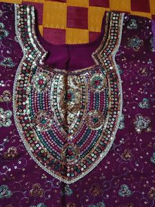Designer Purple Kurta Set with Embellishments