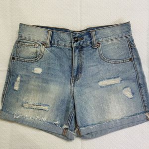 Forever 21 Distressed Light Wash Denim shorts