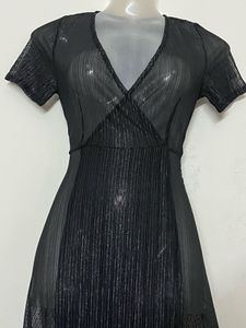 TRANSPARENT Elegant Black Sheer Dress