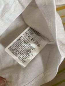 H&amp;m White Cropped Polo T-Shirt