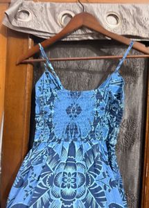 Beautiful Blue Floral Maxi Dress