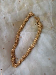combo of 2 Gold Tone Necklace long and short
