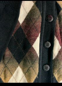 Argyle Cardigan Sweater