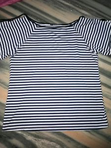 M Size,Blue White Top, New Condition,Never Used