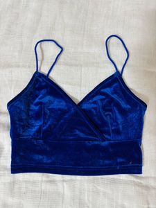 Royal Blue Velvet Cami Top