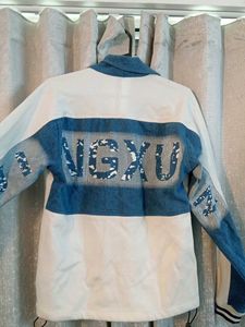 Unique Color Block Denim Jacket