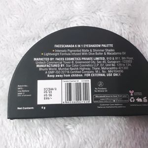 Facescanada 6 In 1 Eyeshadow palette Candid Chamer