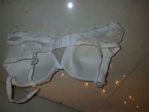 White Lace Trim Bra