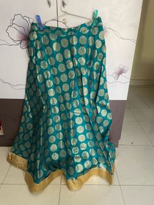 green lehenga custom made