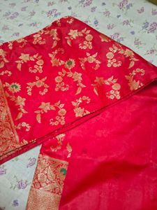Red Banarasi Silk Saree