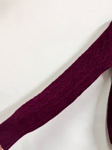 Knit Pullover Sweater Wine colour