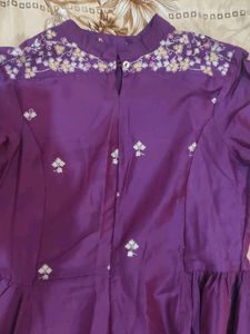 Beautiful Purple Embroidered Kurta Set