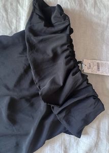 Chic Black Off-Shoulder Ruffle Top