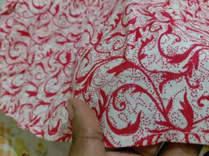 Raspberry Pink Floral Peplum / Baby-Doll Top