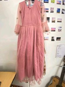 Elegant Pink Embroidered Dress