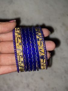Blue & Gold Bangle Set