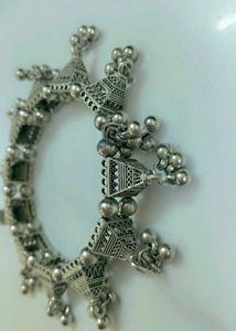 Boho Silver Anklets with Bells
