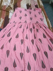 Pink Printed Ethnic Gown