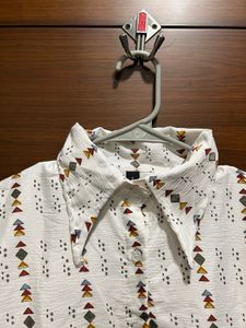 Bohemian Print Button-Up Shirt