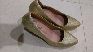 Sparkly Gold Ballet Flats