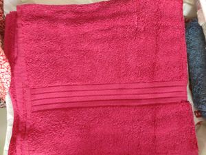 Dark Pink Cotton Bath Towel