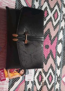 Stylish Black Clutch Bag with Chain