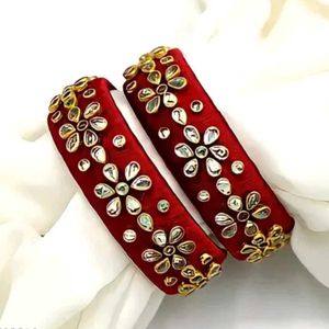 Emerald &amp; Silver Bangle Set
